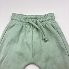 Load image into Gallery viewer, Unisex Baby Berry, green cotton fleece lined track pants, GUC, size 00,  