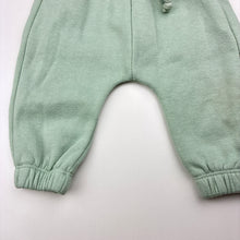 Load image into Gallery viewer, Unisex Baby Berry, green cotton fleece lined track pants, GUC, size 00,  