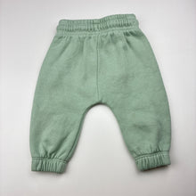 Load image into Gallery viewer, Unisex Baby Berry, green cotton fleece lined track pants, GUC, size 00,  