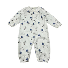 Load image into Gallery viewer, Unisex Tiny Twig, organic cotton romper with woodland fox print, GUC, size 00,  