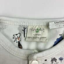 Load image into Gallery viewer, Unisex Tiny Twig, organic cotton romper with woodland fox print, GUC, size 00,  