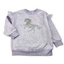 Load image into Gallery viewer, Girls Milkshake, fleece lined sweater, sequin unicorn, FUC, size 3,  