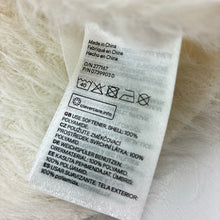 Load image into Gallery viewer, Girls H&amp;M, cream cropped fluffy knit cardigan, EUC, size 3-4,  
