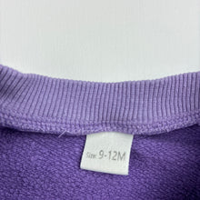 Load image into Gallery viewer, Unisex purple, cotton blend fleece lined sweater with teddy bear, FUC, size 0,  