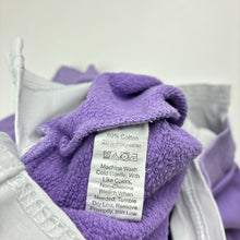 Load image into Gallery viewer, Unisex purple, cotton blend fleece lined sweater with teddy bear, FUC, size 0,  