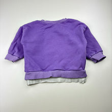 Load image into Gallery viewer, Unisex purple, cotton blend fleece lined sweater with teddy bear, FUC, size 0,  