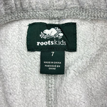 Load image into Gallery viewer, Unisex Roots, grey cotton blend fleece lined track pants, Inside leg: 55cm, FUC, size 7,  