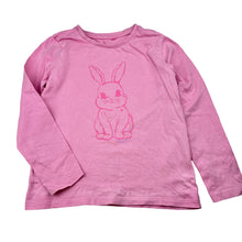 Load image into Gallery viewer, Girls Anko, pink cotton long sleeve t-shirt with bunny print, FUC, size 6,  