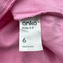 Load image into Gallery viewer, Girls Anko, pink cotton long sleeve t-shirt with bunny print, FUC, size 6,  