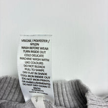 Load image into Gallery viewer, Girls Target, grey viscose blend knit sweater, marks back left sleeve, FUC, size 3,  