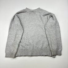 Load image into Gallery viewer, Girls Target, grey viscose blend knit sweater, marks back left sleeve, FUC, size 3,  