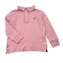 Load image into Gallery viewer, Unisex Ralph Lauren, pink cotton blend long sleeve polo top, FUC, size 3,  