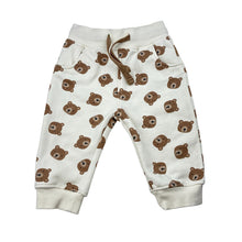 Load image into Gallery viewer, Unisex Baby Berry, teddy bear print cotton blend pants, EUC, size 0,  