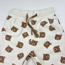 Load image into Gallery viewer, Unisex Baby Berry, teddy bear print cotton blend pants, EUC, size 0,  