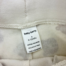 Load image into Gallery viewer, Unisex Baby Berry, teddy bear print cotton blend pants, EUC, size 0,  