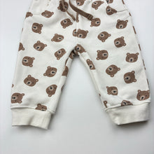 Load image into Gallery viewer, Unisex Baby Berry, teddy bear print cotton blend pants, EUC, size 0,  
