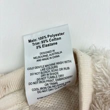 Load image into Gallery viewer, Unisex Sprout, cream fleece sweater, bear, GUC, size 0,  