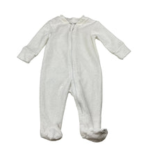 Load image into Gallery viewer, Unisex Anko, white terry zip coverall, EUC, size 0000,  