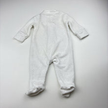 Load image into Gallery viewer, Unisex Anko, white terry zip coverall, EUC, size 0000,  
