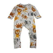 Load image into Gallery viewer, Unisex Anko, cotton blend zip romper zoo animals, FUC, size 00,  