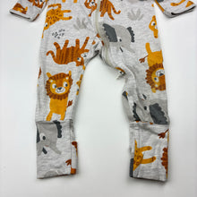 Load image into Gallery viewer, Unisex Anko, cotton blend zip romper zoo animals, FUC, size 00,  