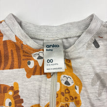 Load image into Gallery viewer, Unisex Anko, cotton blend zip romper zoo animals, FUC, size 00,  