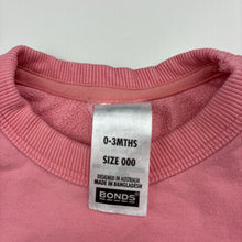 Load image into Gallery viewer, Girls Bonds, pink lightweight sweater with ruffle sleeves, GUC, size 000,  