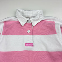 Load image into Gallery viewer, Girls Parade, striped cotton blend long sleeve polo top, pilling, FUC, size 4,  