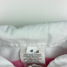Load image into Gallery viewer, Girls Parade, striped cotton blend long sleeve polo top, pilling, FUC, size 4,  