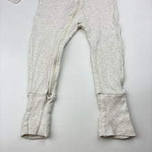 Load image into Gallery viewer, Unisex purebaby, white organic cotton zip coverall, GUC, size 1,  