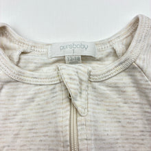 Load image into Gallery viewer, Unisex purebaby, white organic cotton zip coverall, GUC, size 1,  