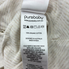 Load image into Gallery viewer, Unisex purebaby, white organic cotton zip coverall, GUC, size 1,  