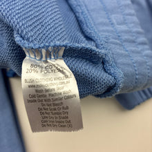 Load image into Gallery viewer, Unisex Milky, blue cotton blend track pants elasticated, Inside leg: 53cm, GUC, size 8,  