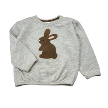 Load image into Gallery viewer, Unisex Target, grey cotton blend sweater with bunny applique, FUC, size 2,  