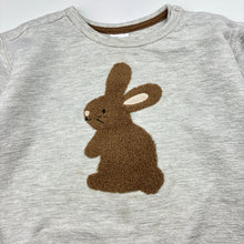 Load image into Gallery viewer, Unisex Target, grey cotton blend sweater with bunny applique, FUC, size 2,  