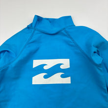 Load image into Gallery viewer, Unisex Billabong, blue long sleeve rashie, FUC, size 2,  