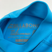 Load image into Gallery viewer, Unisex Billabong, blue long sleeve rashie, FUC, size 2,  