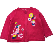 Load image into Gallery viewer, Girls Du Pareil au Même, pink cotton blend knit zip cardigan, GUC, size 2,  