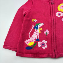 Load image into Gallery viewer, Girls Du Pareil au Même, pink cotton blend knit zip cardigan, GUC, size 2,  