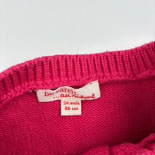 Load image into Gallery viewer, Girls Du Pareil au Même, pink cotton blend knit zip cardigan, GUC, size 2,  