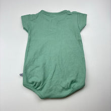 Load image into Gallery viewer, Unisex Jack &amp; Milly, green ribbed knit bodysuit, GUC, size 00,  