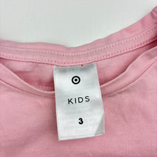 Load image into Gallery viewer, Girls Target, pink cotton t-shirt with broderie sleeves, FUC, size 3,  