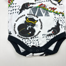 Load image into Gallery viewer, Unisex NRL, Panthers print cotton bodysuit, EUC, size 00,  