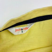 Load image into Gallery viewer, Unisex Jack &amp; Milly, yellow organic cotton t-shirt with animal applique, FUC, size 3,  