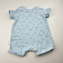 Load image into Gallery viewer, Boys Target, blue cotton blend romper, boat print, GUC, size 000,  
