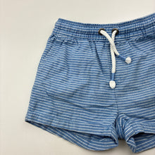 Load image into Gallery viewer, Unisex Seed Heritage, striped cotton shorts with elasticated waist, EUC, size 00,  
