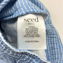 Load image into Gallery viewer, Unisex Seed Heritage, striped cotton shorts with elasticated waist, EUC, size 00,  