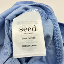 Load image into Gallery viewer, Girls Seed Heritage, blue cotton ruffle bodysuit, EUC, size 0,  