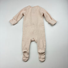 Load image into Gallery viewer, Girls Wilson &amp; Frenchy, striped organic cotton blend knit zip coverall, EUC, size 0000,  