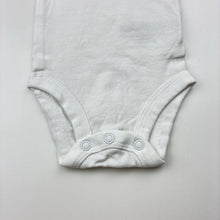 Load image into Gallery viewer, Unisex Carter's, white cotton bodysuit, EUC, size 0000,  